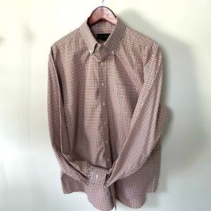 Brooks Brothers - Men’s Button-down Shirt, Non-iron 100% cotton Multicolor LG